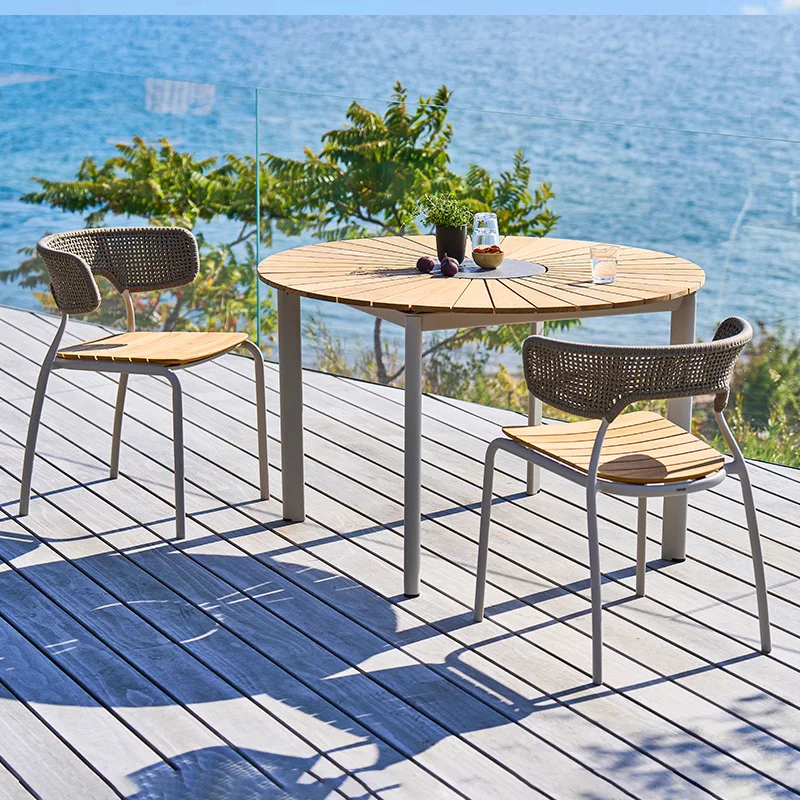 

Outdoor tables and chairs courtyard cafe rattan chairs teak dining chairs stacked garden slate long table