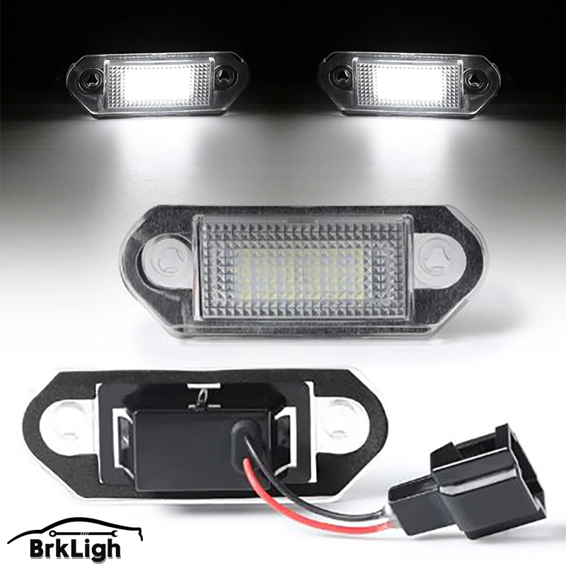 

2Pcs 12V LED Number Plate Lamp For VW Golf mk3 Skoda Octavia 1 1U2 Combi 1U5 1996-2010 White License Plate Light Assembly