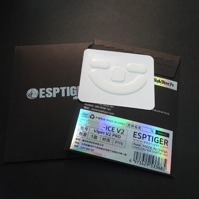 1 Pack Esports Tiger Gaming ICE Version Mouse Skates Mouse Feet for Razer Viper V2 Pro Mouse White Glides Curve Edge