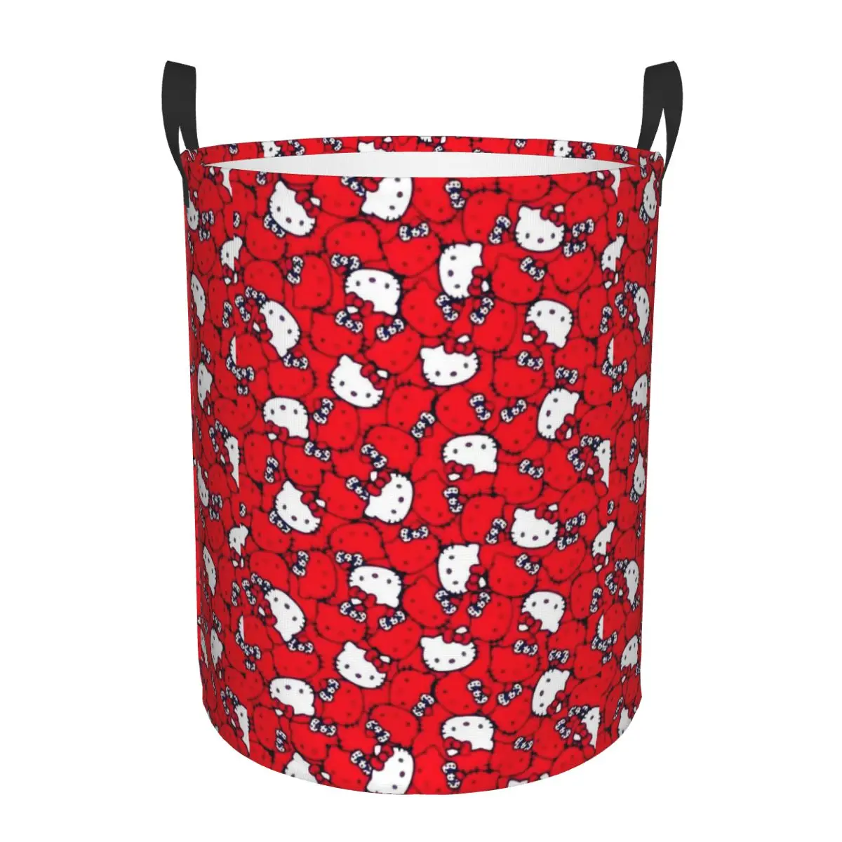 

Custom Hello Kitty Laundry Basket Collapsible Cartoon Character Clothes Hamper for Baby Kids Toys Storage Bag