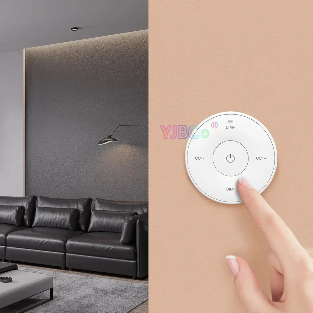 MiBoxer Mini 2.4G temperatura di colore pannello rotondo regolazione remota striscia LED monocolore Dimmer interruttore Dimmer Controller lampadina dimmerabile