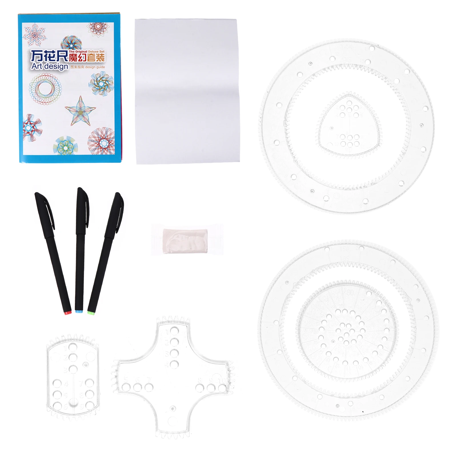 

28pcs Curve Gauge Painting Set Plastic Drawing Templates Ruler Multi Function Spiral Pattern Maker Educational Gift
