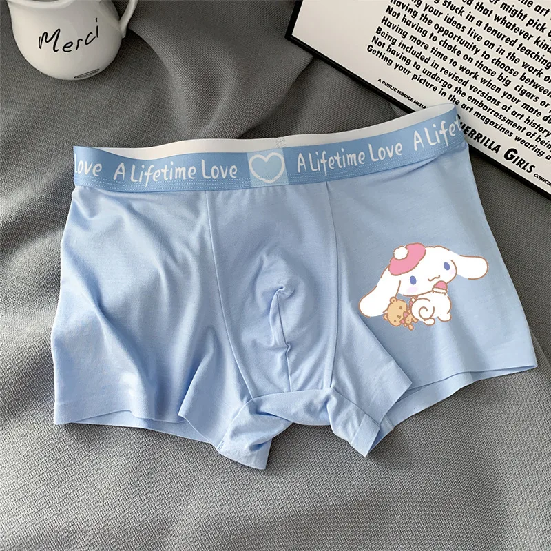 MINISO Kawaii Cartoon Anime Cute Sanrio My Melody Hello Kitty Kuromi Cinnamoroll Boxer Briefs Loose Breathable Underwear