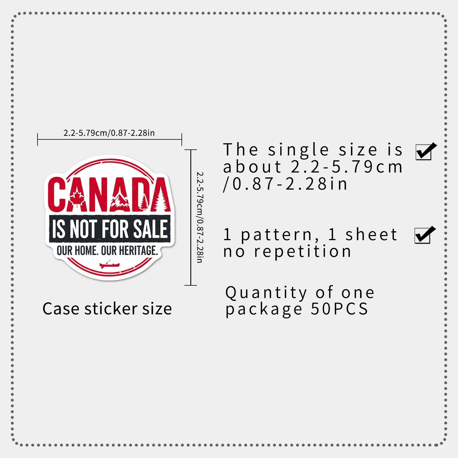 50-100PCS Canada Themed Waterproof Stickers, Travel Country City Landmark Outdoor Landscape Decals for DIY Decor