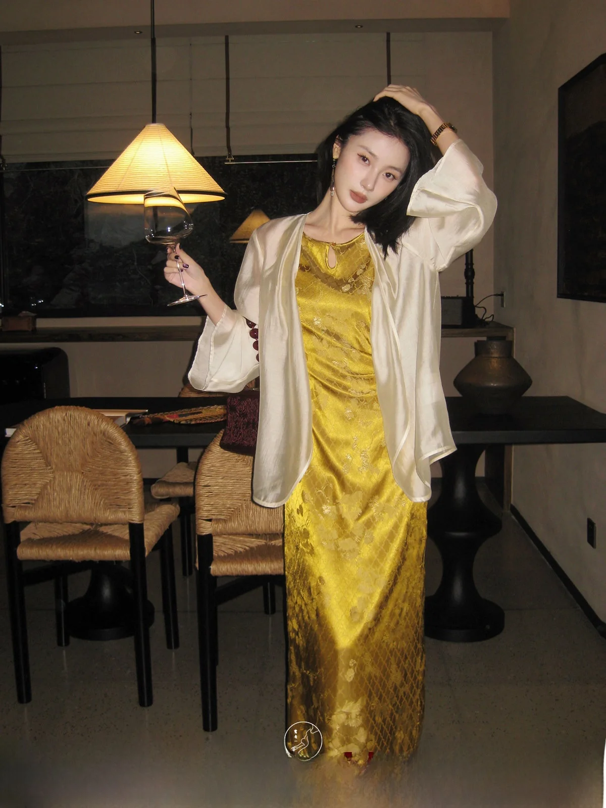 

Ele Women's Silk Blend awl Cardigan Spring Summer Lightweight Luxury Glimmering Outerwear Long Sve Lace irt