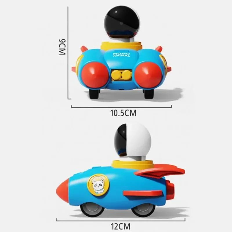 Children Car Toys Space Rocket Inertia Press and Go Car Toy Wind-up Cars Toy for 1 2 3 Age Kids Best Gift for Boys and Girls