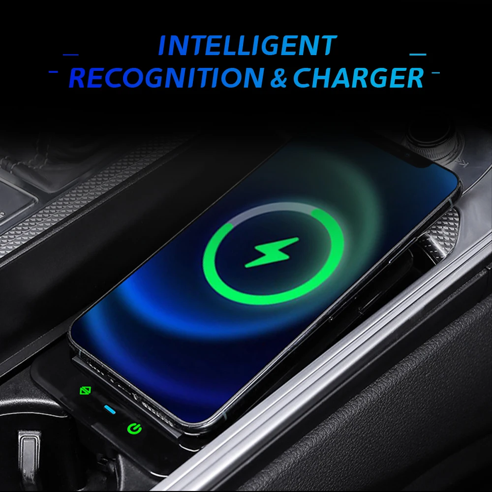 Car wireless charger For Audi A6L/A7/S6/S7 mobile phone lift fast charging board 15W