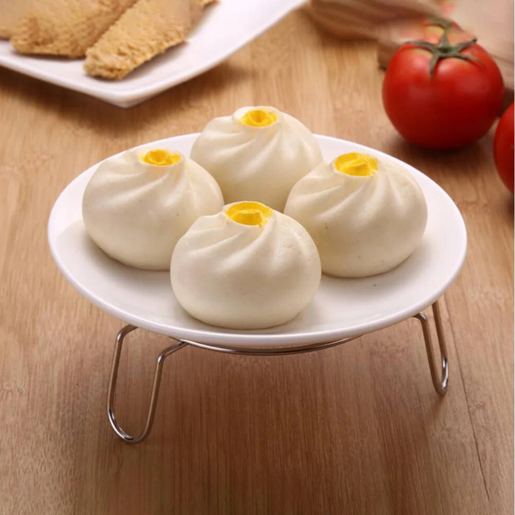 

4pcs Stainless Steel Steaming Rack Heavy Duty Kitchen Cookware For Fish Vegetables Eggs Seafood Steam Tray Household Heating