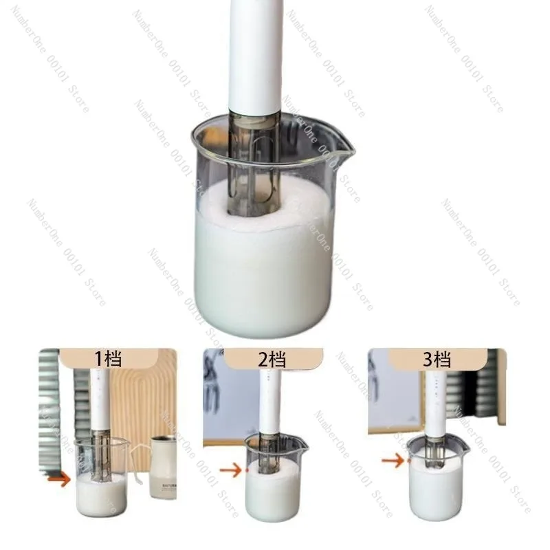 500ml Electric Milk Frother Automatic Hands Free Coffee Foam Maker Rechargeable Whisk Mixer Stainless Steel Stirring Wand