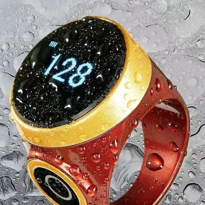 

FOR S9 Manual Ring Electronic Counter Visual Counter Touch Digital Display Hand Press Charging Smart Luminous