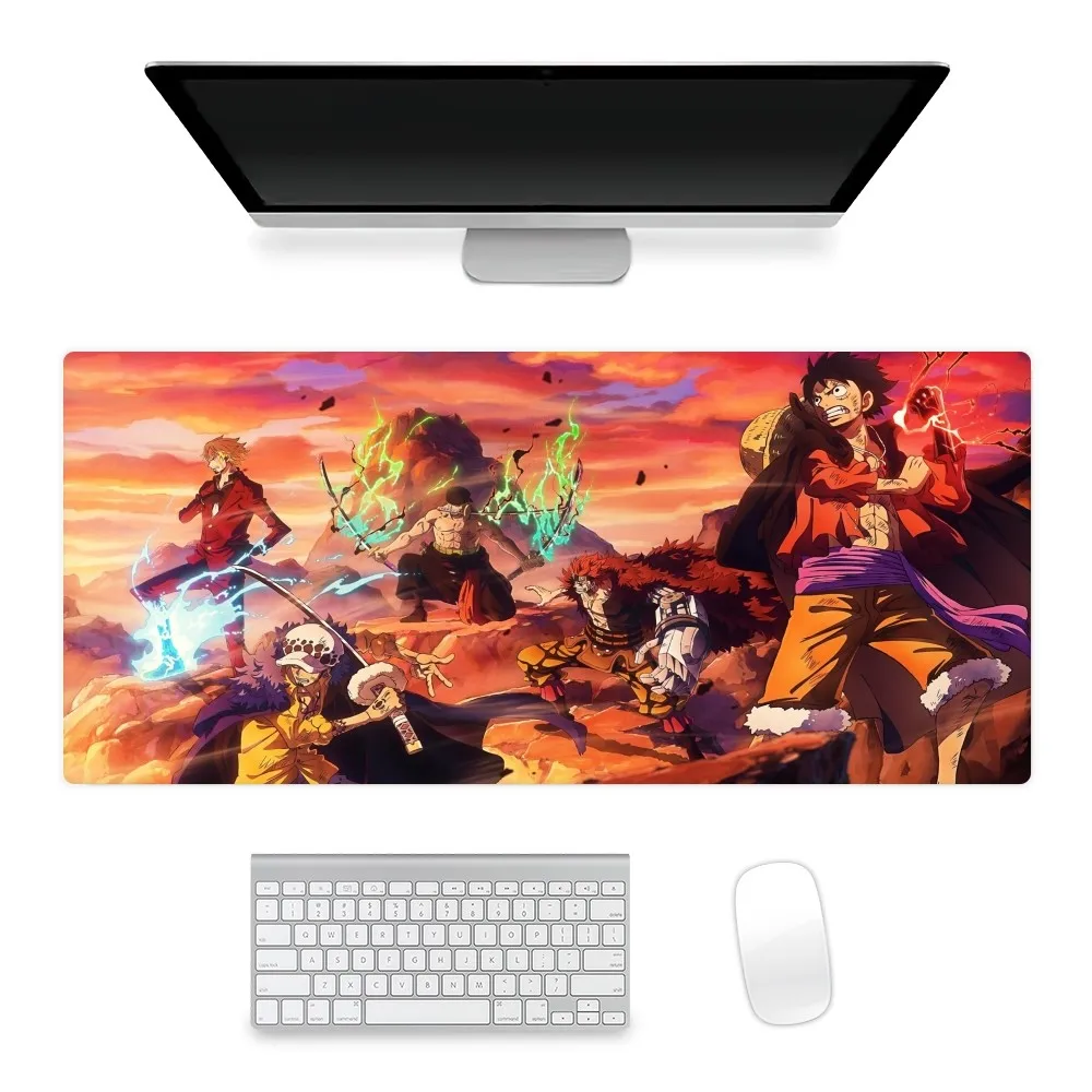 Bilibili alas mouse Anti selip model Anime O-ONE Luffy Gear 5 Mousepad kantor besar kecil tikar PC Keyboard komputer matras karet antiselip