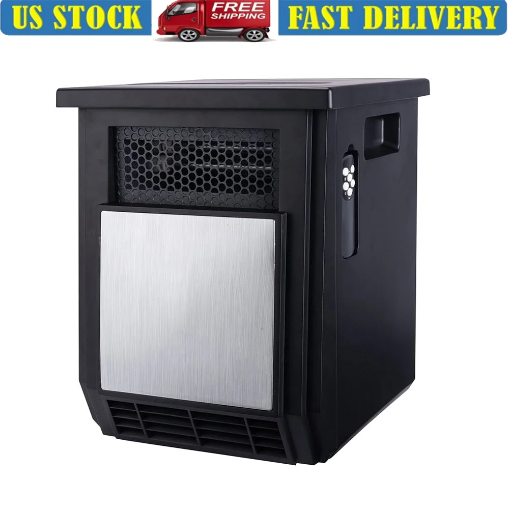 1500W Electric Infrared Space Heater Indoor with Timer Remote Control LED Display Thermostat Safety Features Portable Design