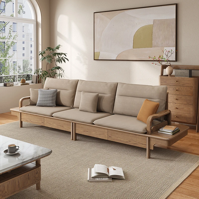 Massivholz-Sofa für den Winter und Sommer, doppelter Verwendungszweck, Eschenholz-Aufbewahrung,