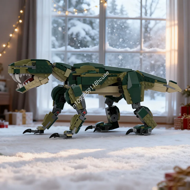 614 قطعة MOC Inostrancevia Latifrons خلق نموذج اللبنات هدايا عيد الميلاد لعبة الهندسة المعمارية لتقوم بها بنفسك فكرة الإبداعية عيد ميلاد