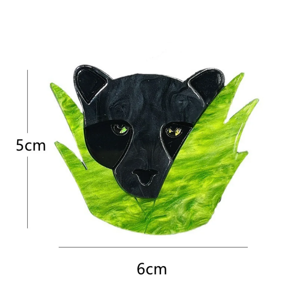 Night Hunter Jungle Shadow Black Panther Pin Acetic Acid Sheet Acrylic Brooch Banquet Formal Coat Suit Decoration Accessories