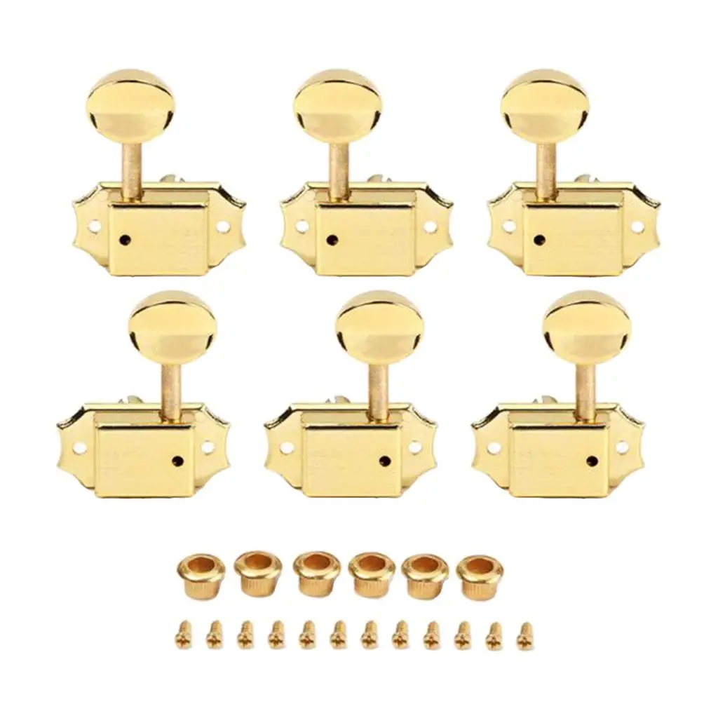 

3x3 Metal Guitar Tuning Pegs Button Tuners Sealed Machine Heads Acoustic Electric Guitar Accessories for Instrument Replacement
