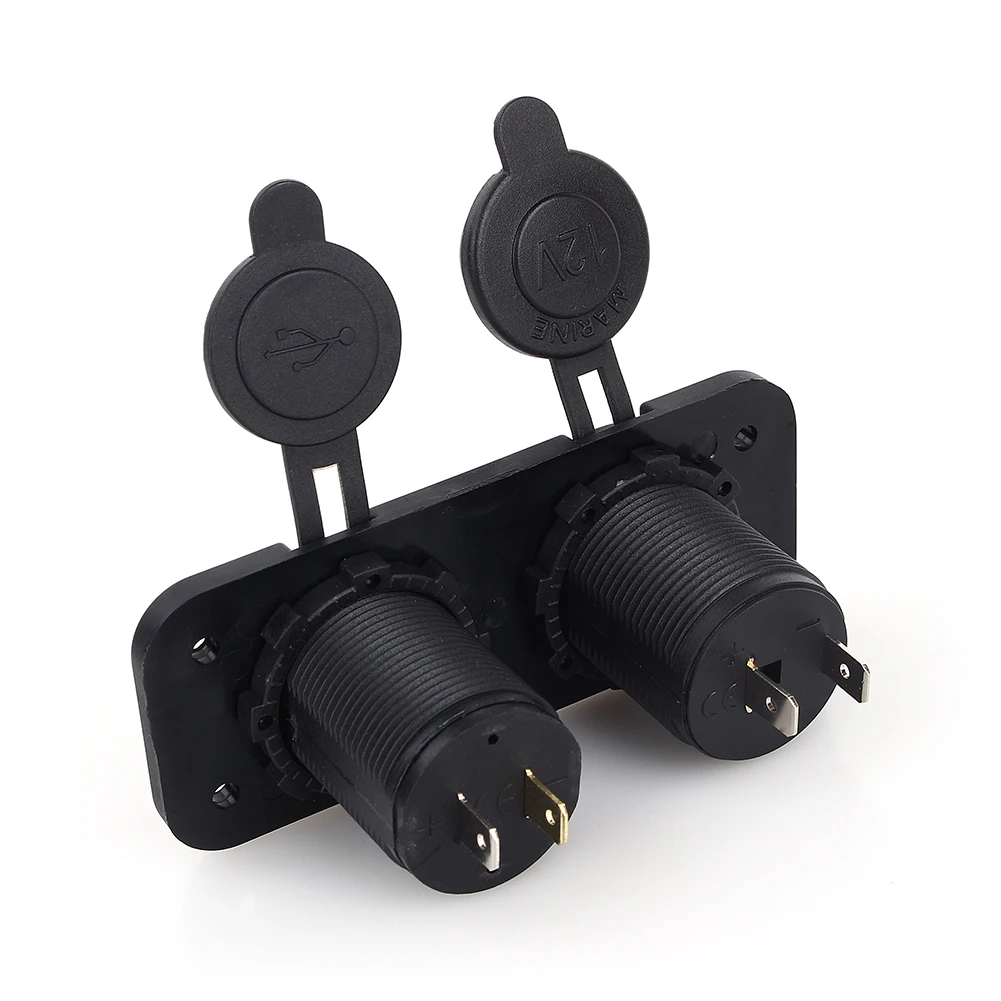 Universal Car Charger Dual USB Car Auto Cigar Lighter Socket Splitter 12V Charger Power Adapter Outlet view 4
