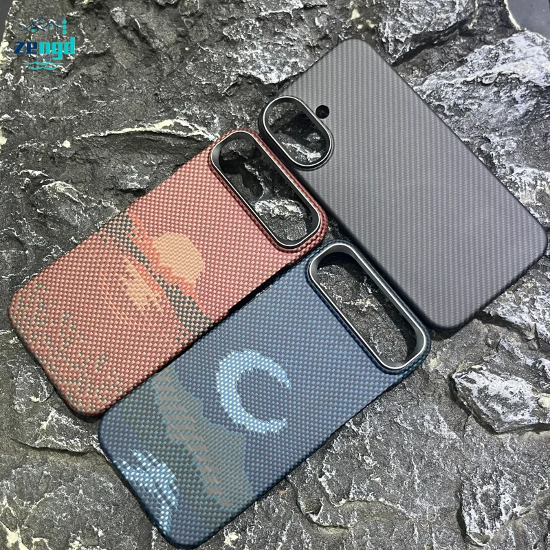 حافظة هاتف فاخرة فاخرة من ألياف الأراميد من سلسلة iPhone 17 مع ملمس مغناطيسي ممتاز #1