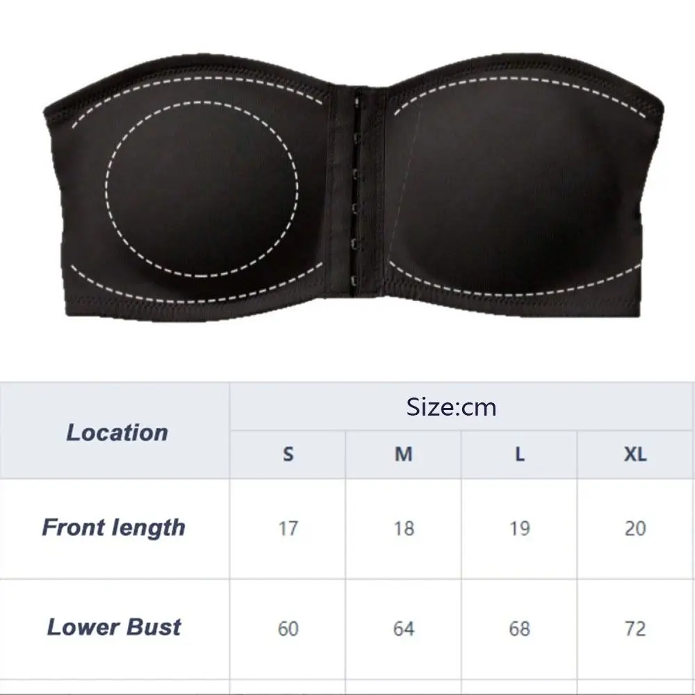 Reggiseni push up invisibili senza spalline con bottoni frontali e morbido, imbottiti rimovibili, senza ferretto, senza tracce