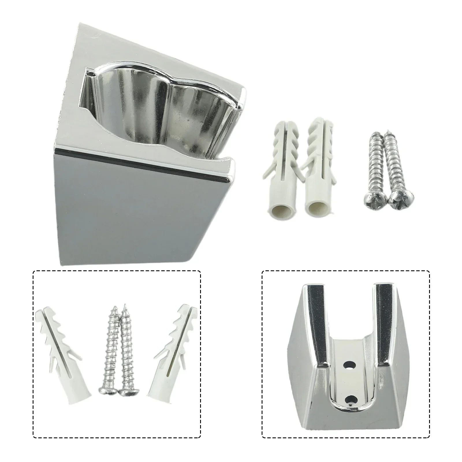 샤워헤드 거치대 거치대 헤드 브래킷, 경량 교체, 견고한 샤워 시트, ABS 벽 마운트 베이스, 4.8x4.8x3cm