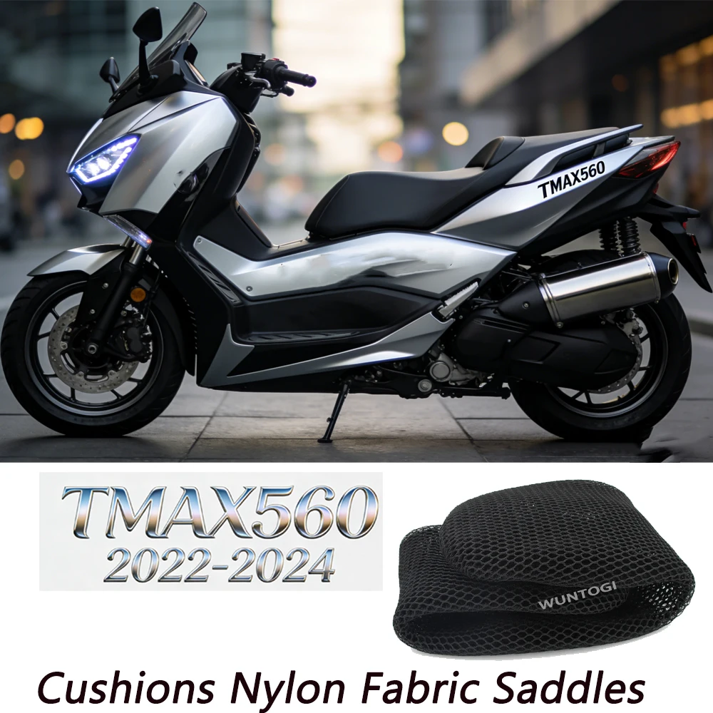 

For YAMAHA TMAX560 TMAX506 Motorcycle Heat Insulated Seat Covers T-MAX 560 3D Honeycomb Mesh Protect Cushions Nylon Fabric Saddl