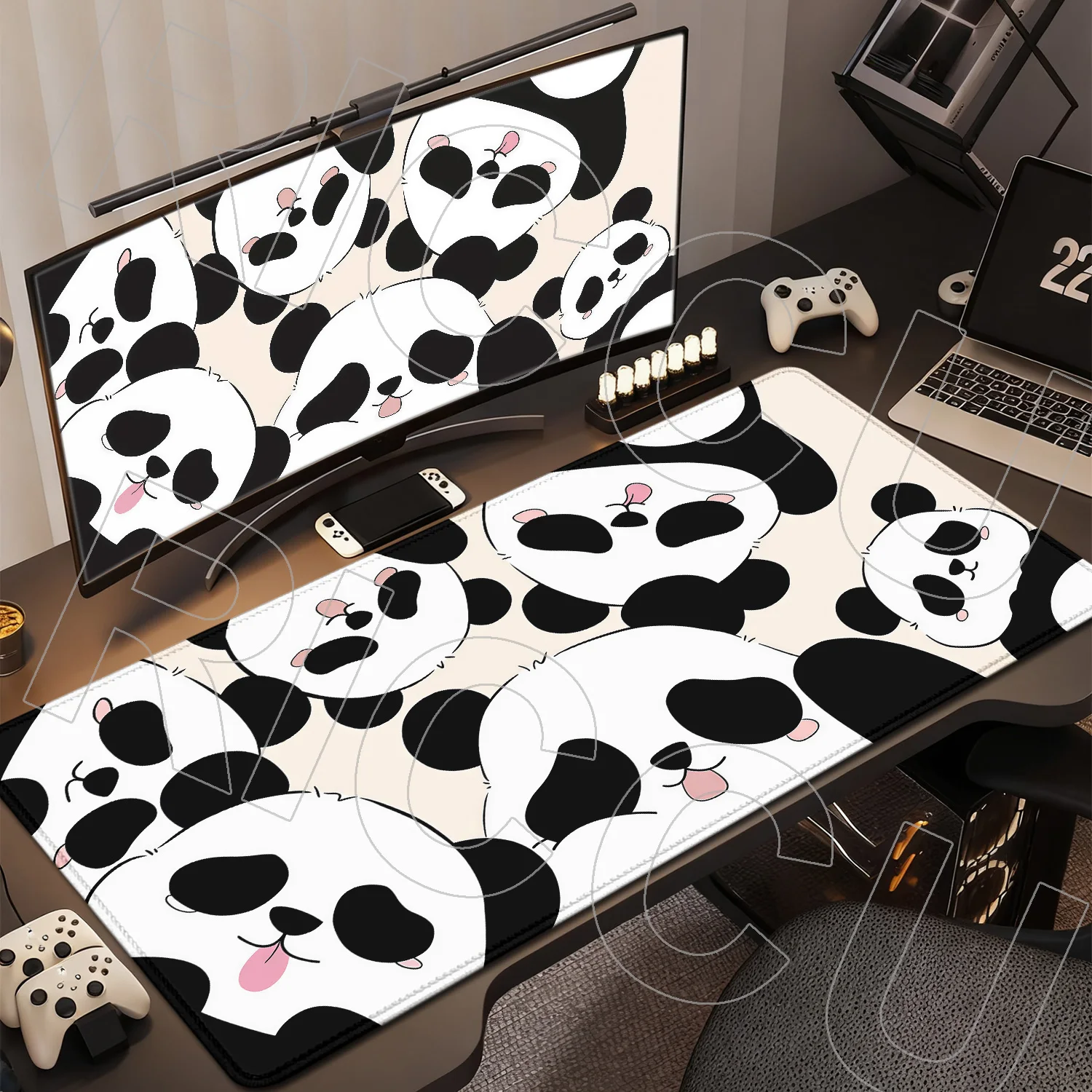 XXL Kawaii Panda HD Printing Mouse Pad Large Computer Office Game Table 400x900mm Mat Rubber carpet Anti-slip Keyboard Desk Pads