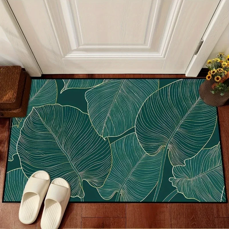 Leaf Welcome Door Mat Floral Front Door Outdoor Entrance Living Room Kitchen Bedroom Laundry Carpet Entryway Mats Shoes Decorate