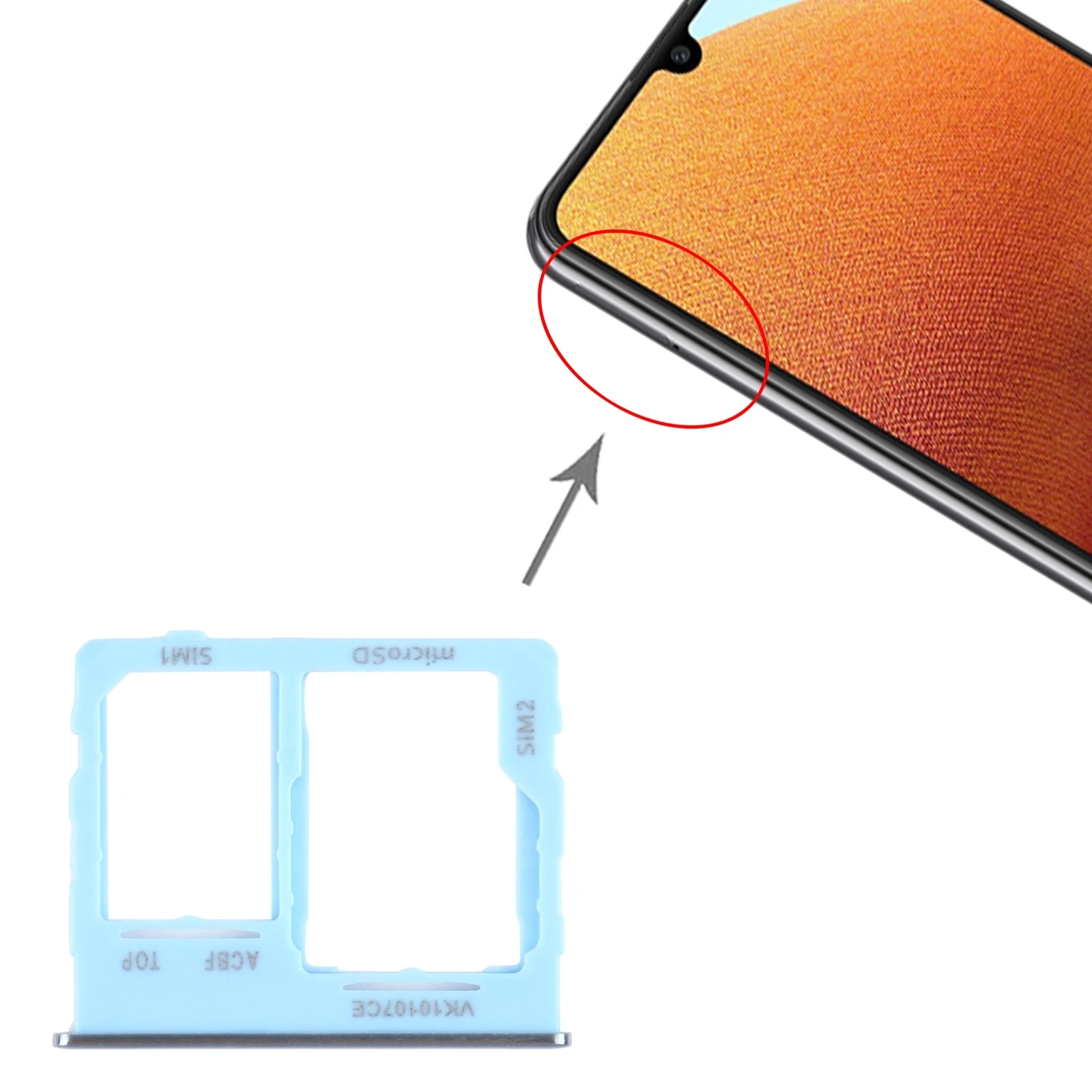 

For Samsung Galaxy A32 5G SM-A326B SIM Card Tray + SIM Card Tray / Micro SD Card Tray