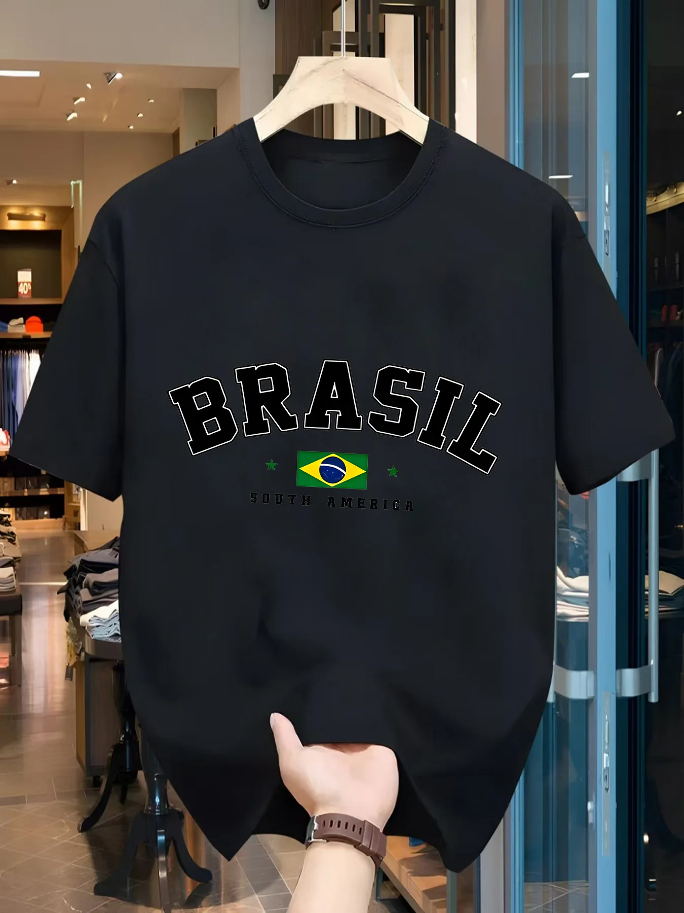 Summer Brazil Football T-Shirt Soccer Jersey Retro Stripe Print Breathable Quick Dry Training Tee Fan Sport Top Men Women New