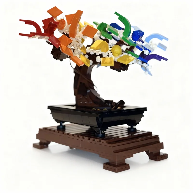 719pcs MOC Everyone Is Bonsai Awesome Icons Model Toy Building Blocks Construction Christmas Gift Display Art Birthday Assemble - view 3