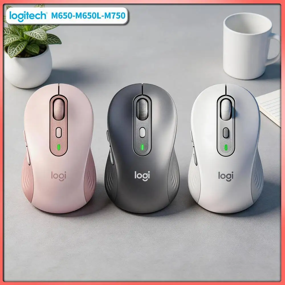 M750 Office Mouse - 4000 High DPI Tracking, Rubber Anti-Slip Grips, 3-Device Switch, Study Desk Pick Tool