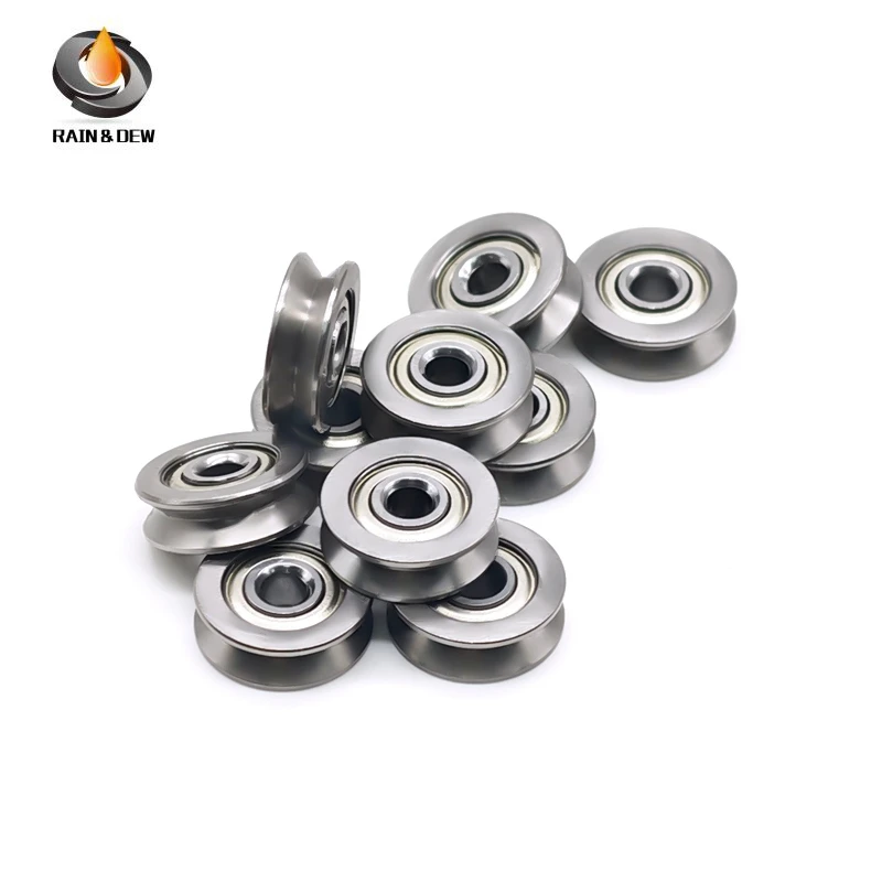 10PCS Groove V Over Line Pulley  Wire Guide Track V-groove Miniature Bearing V624ZZ V625ZZ 604UU U22 V6000ZZ