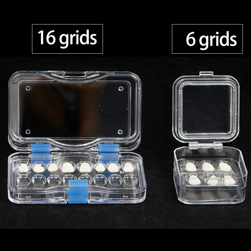 6/16Holes Dental Tooth Box with Film Lab Material Dental Supply Denture Storage Membrane Tooth Box with Hole