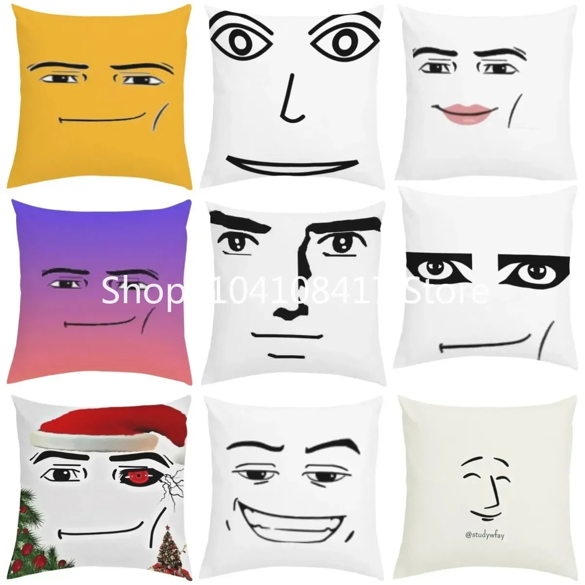 Man Face Pillow Cover Game Soft Pillow Case Cushion Cover Cute Funny Graphic Pillowcases For Living Room Chair