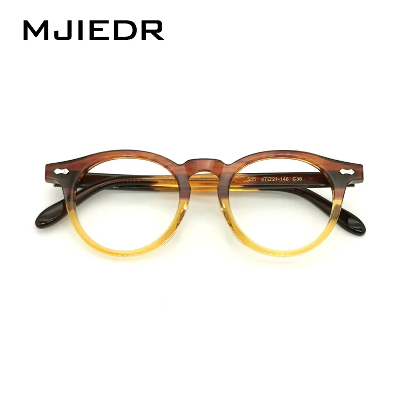 

Top Quality Handmade Acetate Prescription Computer Glasses Frames Men Women Luxury Retro Round Eyeglass Frame Original Eyewear