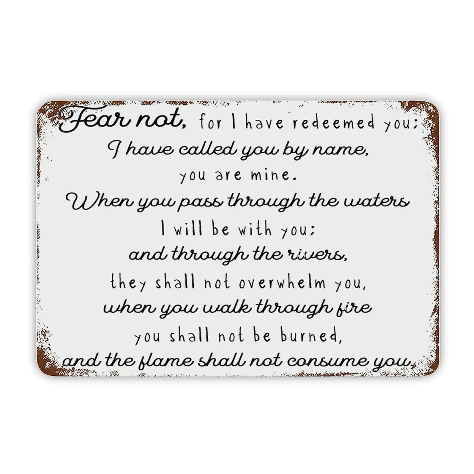 Vintage Metal Sign for I Have Redeemed You Tin Signs Inspirational Motto Wall Art Metal Plaque Funny Humor Theme Unique Drinking