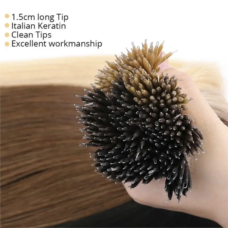 MRSHAIR Nano Rings Micro perline 100% estensioni dei capelli umani capelli non remy marrone biondo colore puro 50-200 fili 12 16 20 24 pollici