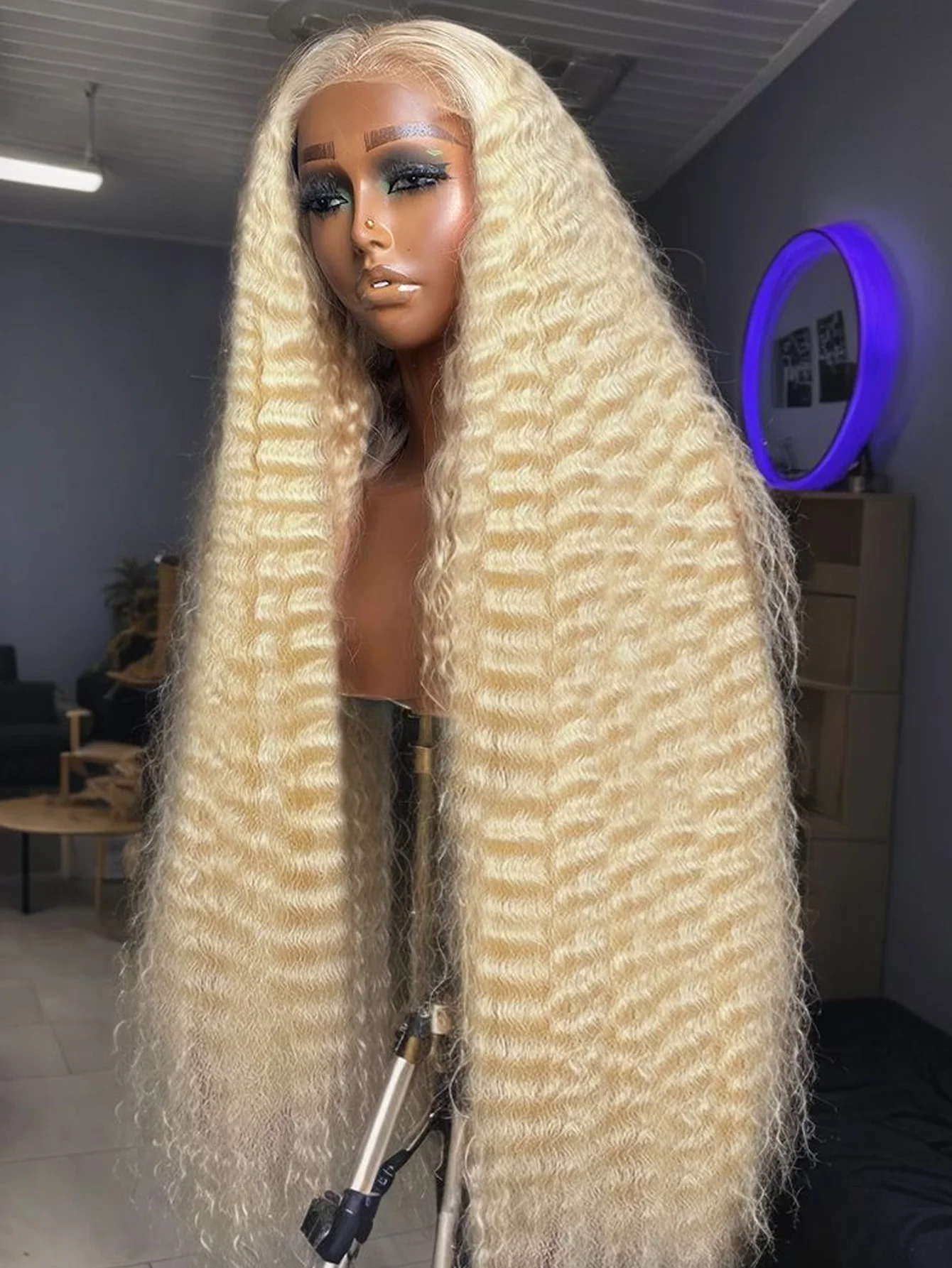 613 peluca Frontal de onda profunda 13x4 HD pelucas delanteras de encaje de onda profunda rubio miel 13x4 encaje transparente Remy crudo 200 de densidad