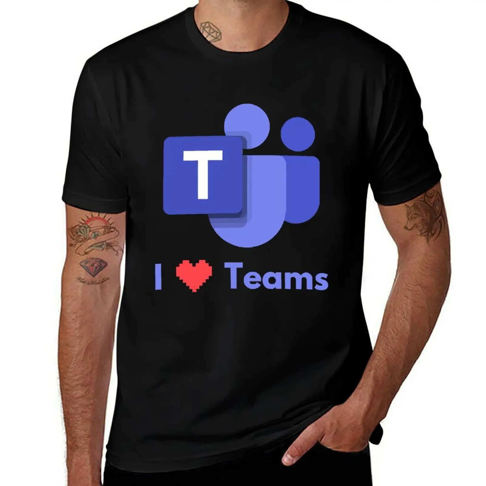 I Love Teams - Micro_softs Teams Classic T-Shirt Fitness Quick Dry Short Sleeve Top T-Shirt