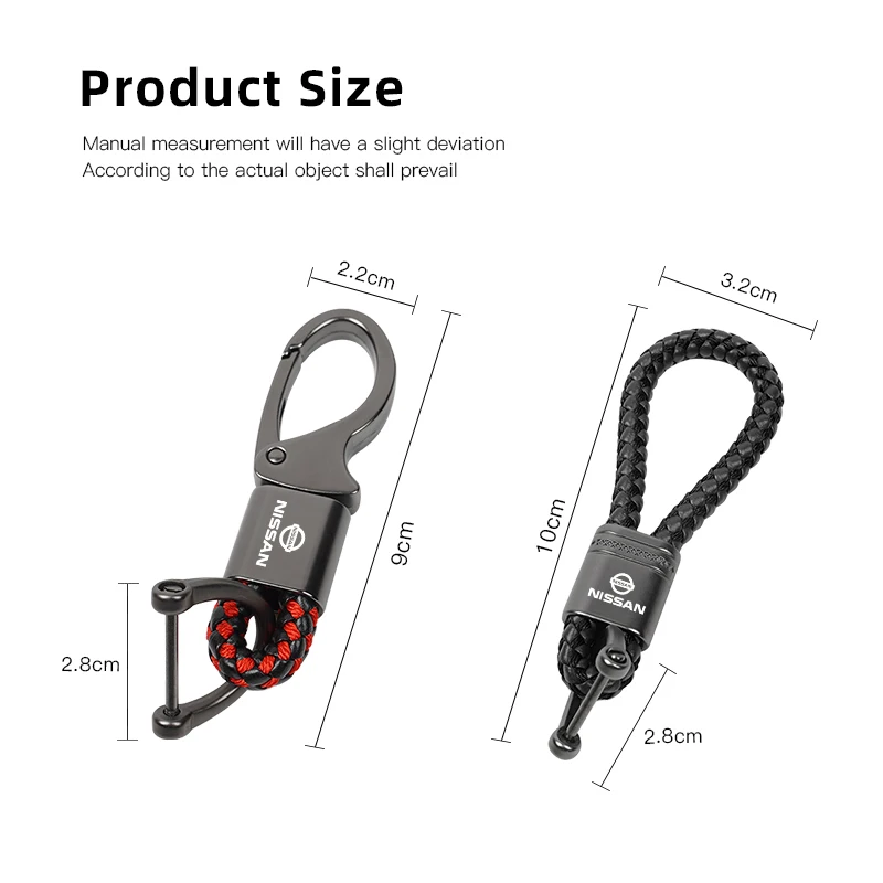 Luxury Metal Leather Logo Keyring Car Keychain For Nissan Qashqai Juke Pulsar Sentra Altima Patrol Micra Rogue Almera Versa Pat