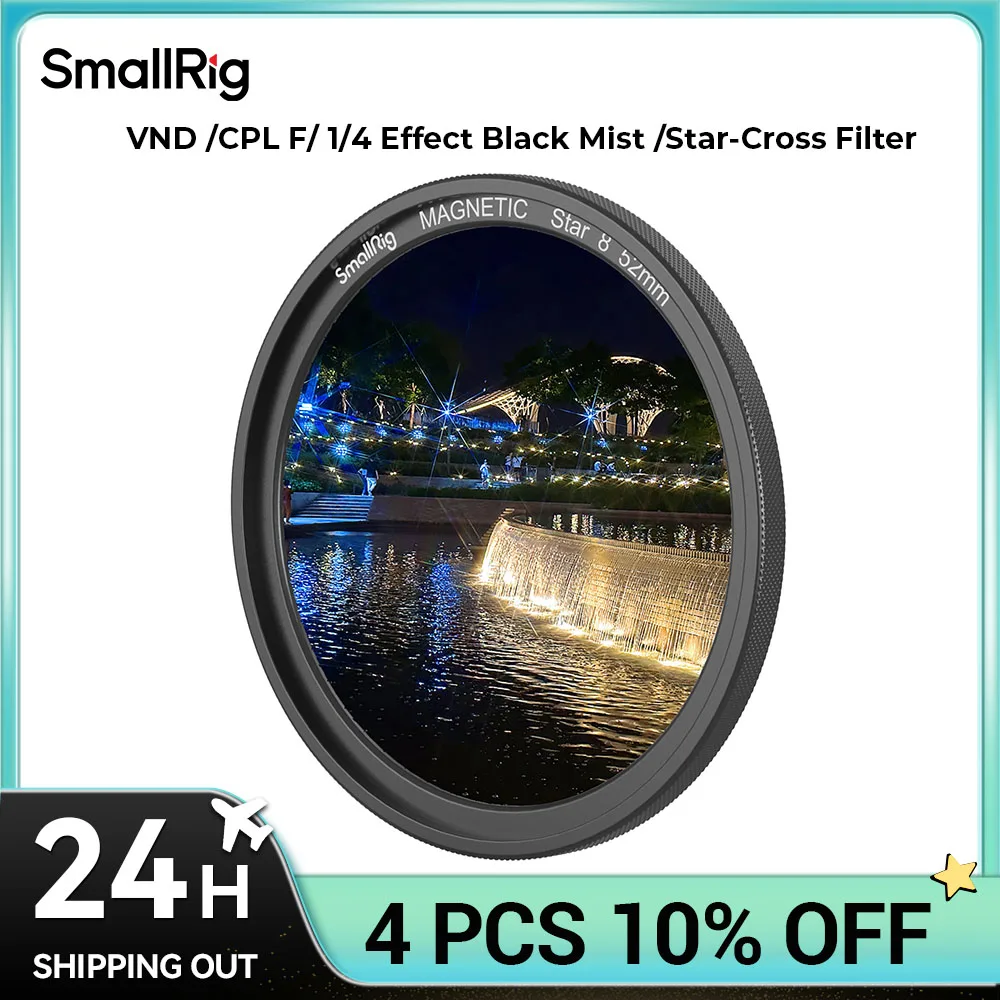 SmallRig MagEase Magnetic VND Filter Kit/CPL Filter Kit/1/4 Effect Black Mist Filter Kit/Star-Cross Filter Kit 52mm for iPhone