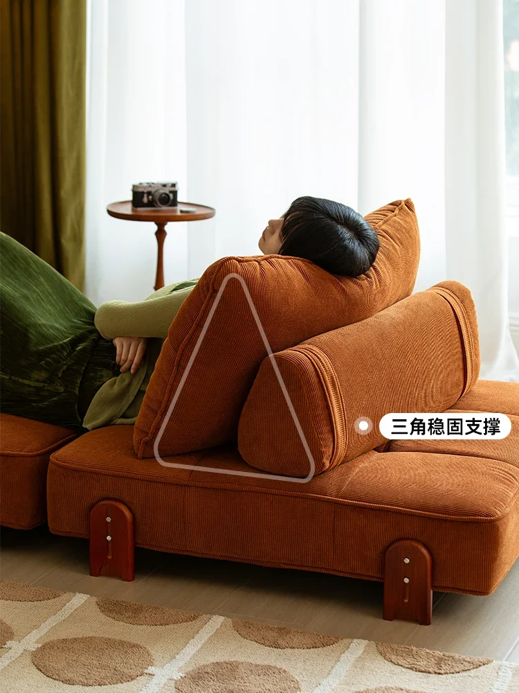 2025 Tofu Block Sofa Single Living Room Module Sofa Small Apartment Folding Lazy Bed Compact Design for Space Saving
