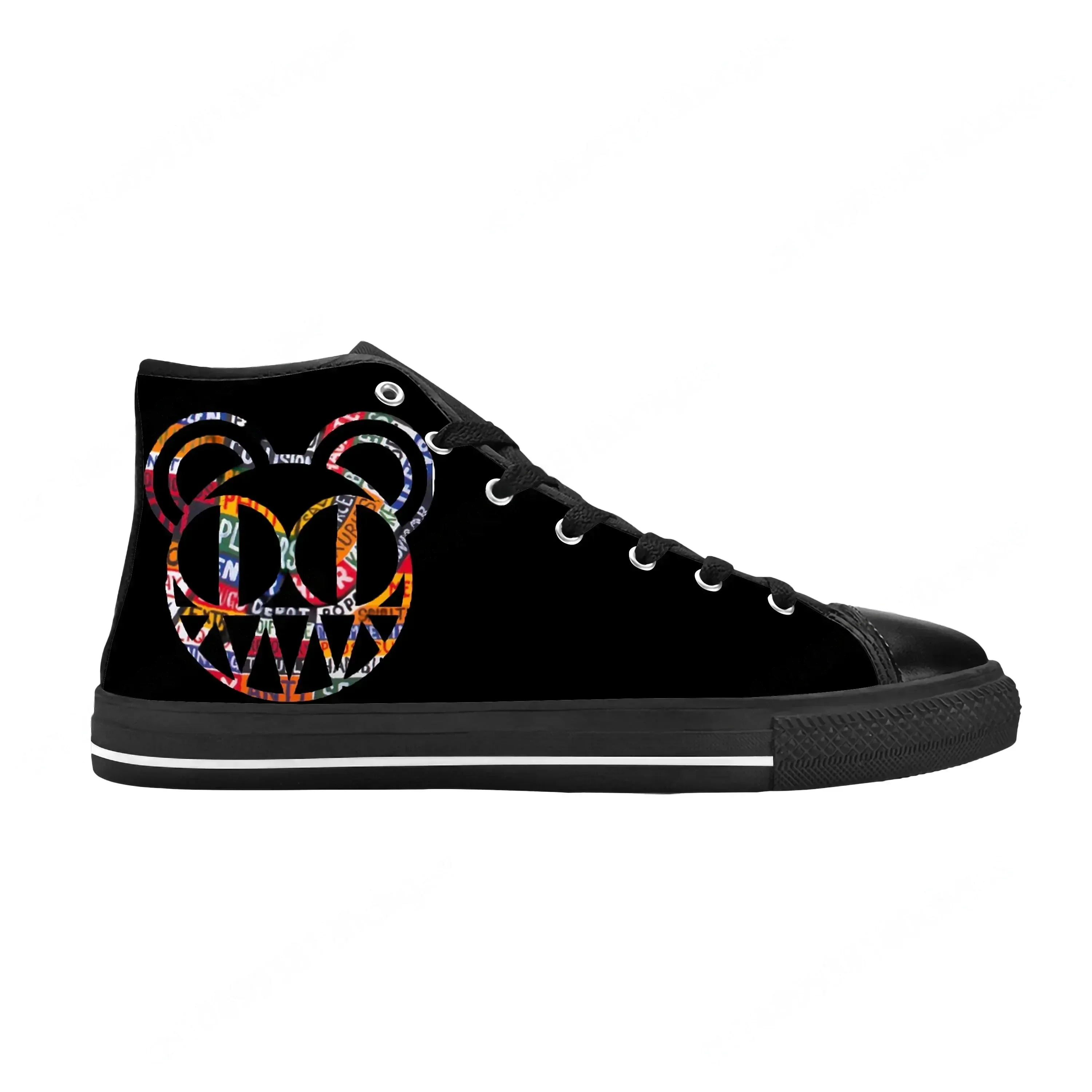 Radiohead Rock Band Music Singer Mouse Cool Funny Casual Cloth Shoes High Top Comfortable Breathable 3D Print Men Women Sneakers