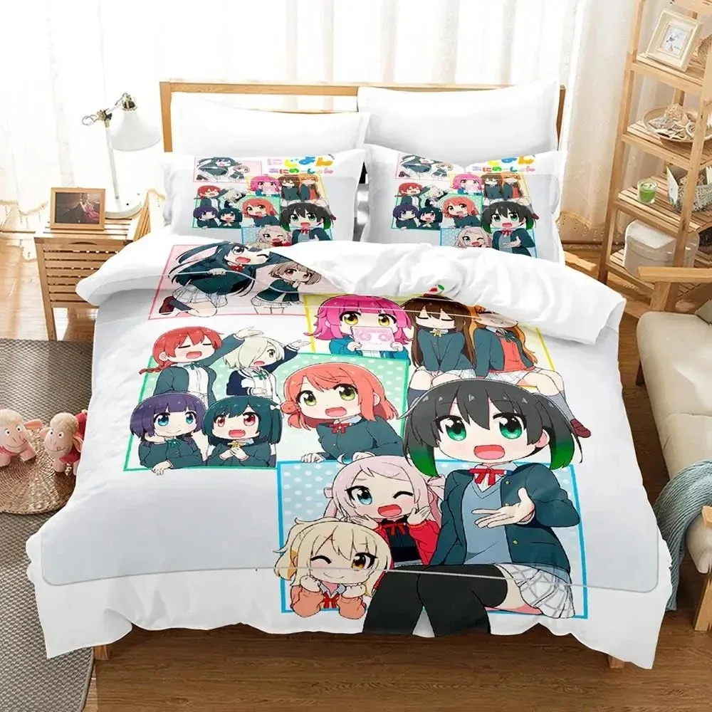 

3D Print Anime Nijiyon Animation Bedding Set Duvet Cover Bed Set Quilt Cover Pillowcase Comforter king Queen Size Boys Adult