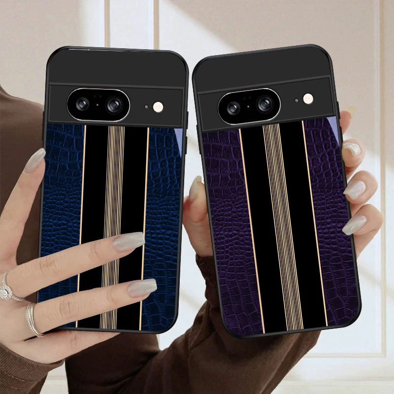 

Crocodile skin texture For Google Pixel 10 Pro XL Pixel 9 Pro XL Pixel 8a 7a Pixel 7 Pro Pixel 8 7 9 10 Black Glass Phone Case