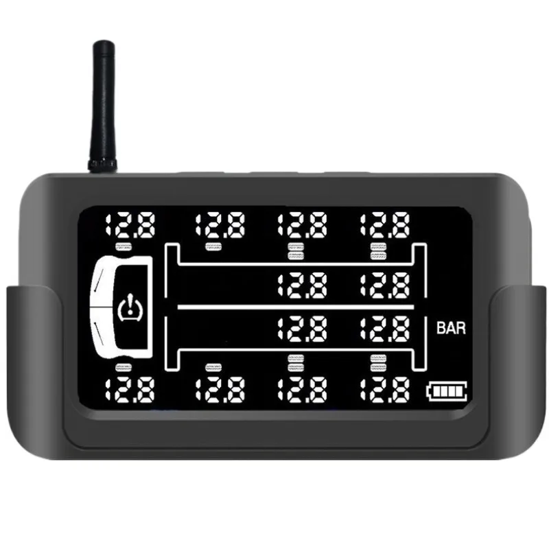 Solar Powered External TPMS for 12 Wheel Truck Trailer High Accuracy Tire Pressure Monitoring System Wireless Tyre Temperature