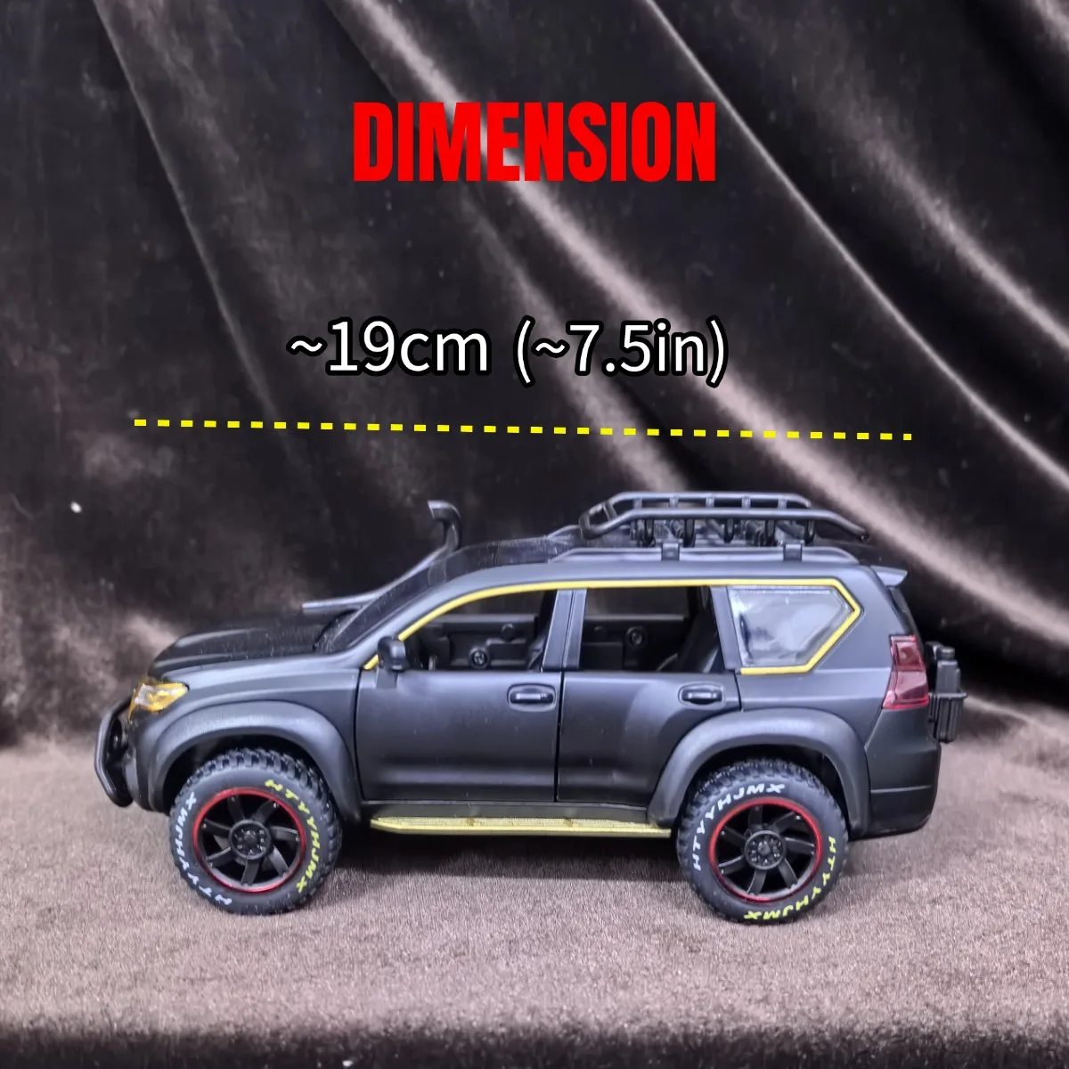 نموذج سيارة تويوتا برادو SUV محدود بمقياس 1:24، لعبة هدية عيد الميلاد للأطفال من السيارة الفاخرة المصغرة