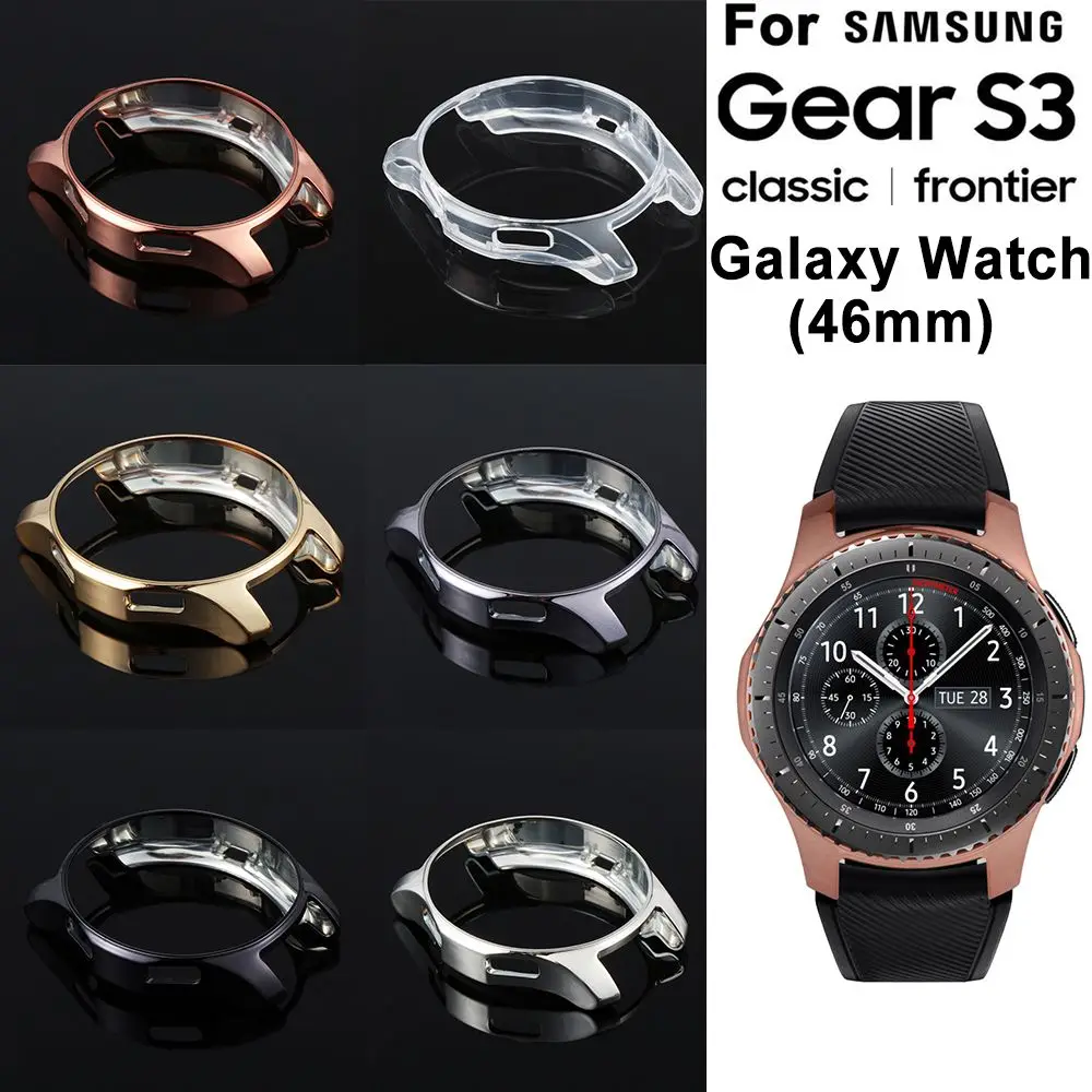 New Slim Shockproof Silicone Shell TPU Watch Case Protective Cover Holder Skin For Samsung Gear S3 Galaxy Watch 46mm