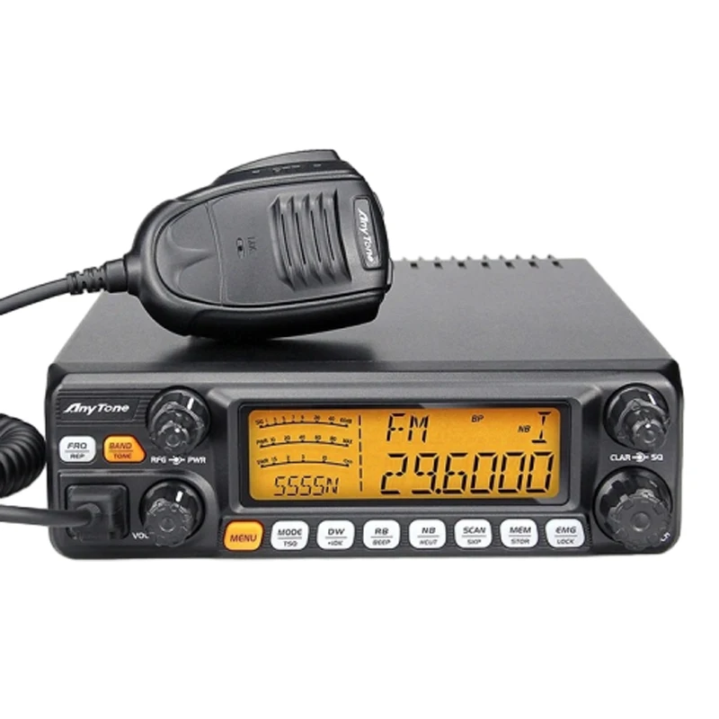 AT-5555N II AnyTone 10 Meter Radio for Truck with CTCSS/DCS Function High Power Long range CB Radio Mobile Transceiver AM/FM/SSB