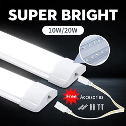 Led Tube Light Bar 30/50cm T5 T8 Under Cabinet Light Fixture for Kitchen Bedroom Lighting Strip 85V-265V Wall Lamp Led Tube Bar